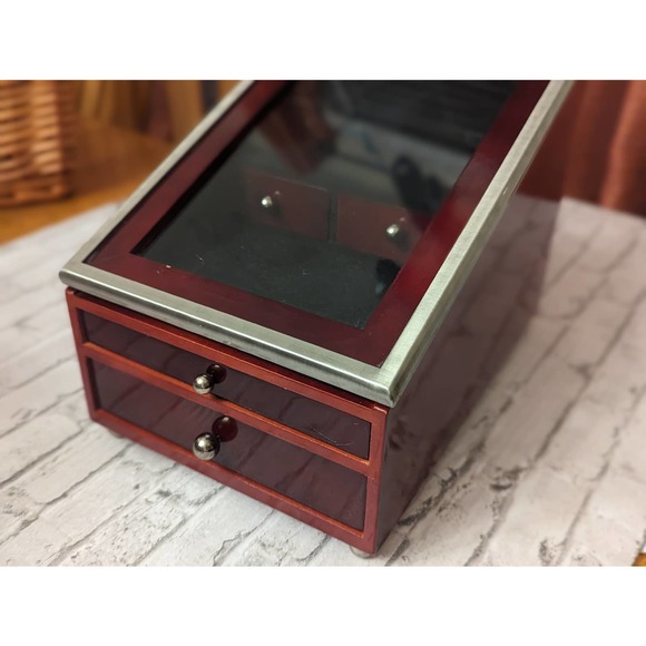 Heavy Wooden Jewelry Box - Picture 5 of 11